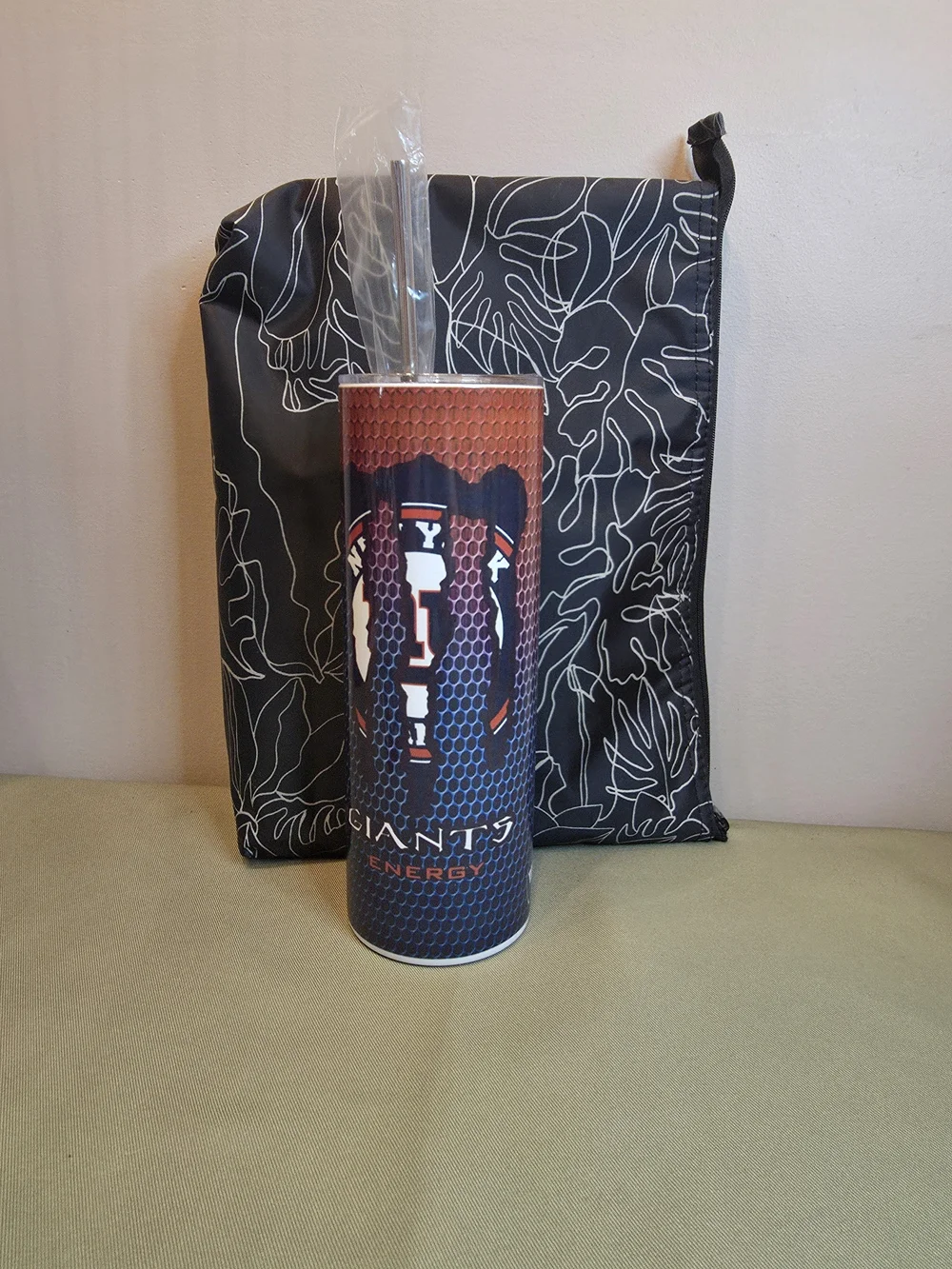 Giants Energy Branded Tall Tumbler - Blue & Orange